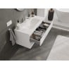 Mexen Orio Badezimmer-Waschbeckenunterschrank 100 cm mit Waschbecken Vela, 2 Schubladen, weiß matt - 91A10-10047-2-BFF01-W23M01