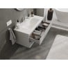 Mexen Orio Badezimmerschrank 100 cm mit Waschbecken Vela, 2 Schubladen, grau matt/weiß matt - 91A10-10047-2-BFF62-W23M01