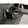 Mexen Orio Badezimmerschrank 100 cm mit Waschbecken Vela, 2 Schubladen, Schwarz Glanz/Schwarz Matt - 91A10-10047-2-BFF70-W23M71