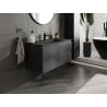 Mexen Orio Badezimmerschrank 100 cm mit Waschbecken Vela, 2 Schubladen, schwarz matt - 91A10-10047-2-BFF71-W23M71