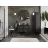 Mexen Orio Badezimmerschrank 100 cm mit Waschbecken Vela, 2 Schubladen, schwarz matt - 91A10-10047-2-BFF71-W23M71