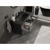 Mexen Orio Badezimmerschrank 100 cm mit Waschbecken Vela, 2 Schubladen, schwarz matt - 91A10-10047-2-BFF71-W23M71