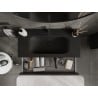 Mexen Orio Badezimmerschrank 100 cm mit Waschbecken Vela, 2 Schubladen, schwarz matt - 91A10-10047-2-BFF71-W23M71