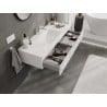 Mexen Orio Badezimmer-Unterschrank 120 cm mit Waschbecken Otis, 1 Schublade, weiß glänzend - 91A10-12023-1-BF00-W18M00