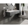 Mexen Orio Badezimmer-Unterschrank 120 cm mit Waschbecken Otis, 1 Schublade, graphit matt/weiß matt - 91A10-12023-1-BF66-W18M01