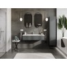 Mexen Orio Badezimmer-Unterschrank 120 cm mit Waschbecken Otis, 1 Schublade, graphit matt/weiß matt - 91A10-12023-1-BF66-W18M01