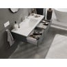 Mexen Orio Badezimmer-Unterschrank 120 cm mit Waschbecken Otis, 1 Schublade, graphit matt/weiß matt - 91A10-12023-1-BF66-W18M01