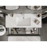 Mexen Orio Badezimmer-Unterschrank 120 cm mit Waschbecken Otis, 1 Schublade, graphit matt/weiß matt - 91A10-12023-1-BF66-W18M01
