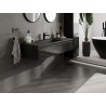 Mexen Orio Badezimmerschrank 120 cm mit Waschbecken Otis, 1 Schublade, Schwarz Glanz/Schwarz Matt - 91A10-12023-1-BF70-W18M71