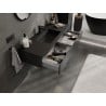 Mexen Orio Badezimmer-Unterschrank 120 cm mit Waschbecken Otis, 1 Schublade, schwarz matt - 91A10-12023-1-BF71-W18M71