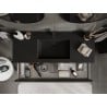 Mexen Orio Badezimmer-Unterschrank 120 cm mit Waschbecken Otis, 1 Schublade, schwarz matt - 91A10-12023-1-BF71-W18M71