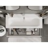 Mexen Orio Badezimmerschrank 120 cm mit Waschbecken Vela, 1 Schublade, weiß matt - 91A10-12023-1-BF01-W23M01