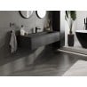 Mexen Orio Badezimmerschrank 120 cm mit Waschbecken Vela, 1 Schublade, Schwarz Matt - 91A10-12023-1-BF71-W23M71