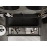 Mexen Orio Badezimmerschrank 120 cm mit Waschbecken Vela, 1 Schublade, Schwarz Matt - 91A10-12023-1-BF71-W23M71