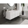 Mexen Orio Badezimmerschrank 120 cm mit Waschbecken Otis, 2 Schubladen, weiß matt - 91A10-12047-2-BFF01-W18M01