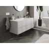 Mexen Orio Badezimmerschrank 120 cm mit Waschbecken Otis, 2 Schubladen, grau matt/weiß matt - 91A10-12047-2-BFF62-W18M01
