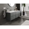 Mexen Orio Badezimmerschrank 120 cm mit Waschbecken Otis, 2 Schubladen, Graphit matt/weiß matt - 91A10-12047-2-BFF66-W18M01