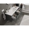 Mexen Orio Badezimmerschrank 120 cm mit Waschbecken Otis, 2 Schubladen, Graphit matt/weiß matt - 91A10-12047-2-BFF66-W18M01