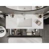 Mexen Orio Badezimmerschrank 120 cm mit Waschbecken Otis, 2 Schubladen, Graphit matt/weiß matt - 91A10-12047-2-BFF66-W18M01