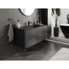 Mexen Orio Badezimmerschrank 120 cm mit Waschbecken Otis, 2 Schubladen, schwarz matt - 91A10-12047-2-BFF71-W18M71