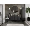 Mexen Orio Badezimmerschrank 120 cm mit Waschbecken Otis, 2 Schubladen, schwarz matt - 91A10-12047-2-BFF71-W18M71