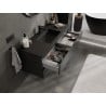 Mexen Orio Badezimmerschrank 120 cm mit Waschbecken Otis, 2 Schubladen, schwarz matt - 91A10-12047-2-BFF71-W18M71