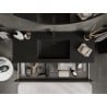 Mexen Orio Badezimmerschrank 120 cm mit Waschbecken Otis, 2 Schubladen, schwarz matt - 91A10-12047-2-BFF71-W18M71