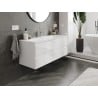 Mexen Orio Badezimmerschrank 120 cm mit Waschbecken Vela, 2 Schubladen, weiß glänzend - 91A10-12047-2-BFF00-W23M00