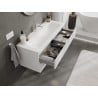 Mexen Orio Badezimmerschrank 120 cm mit Waschbecken Vela, 2 Schubladen, weiß glänzend - 91A10-12047-2-BFF00-W23M00