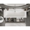 Mexen Orio Badezimmerschrank 120 cm mit Waschbecken Vela, 2 Schubladen, grau matt/weiß matt - 91A10-12047-2-BFF62-W23M01