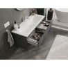 Mexen Orio Badezimmerschrank 120 cm mit Waschbecken Vela, 2 Schubladen, Graphit matt/Weiß matt - 91A10-12047-2-BFF66-W23M01