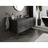Mexen Orio Badezimmerschrank 120 cm mit Waschbecken Vela, 2 Schubladen, schwarz matt - 91A10-12047-2-BFF71-W23M71