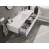 Mexen Orio Badschrank 140 cm mit Waschbecken Otis, 1 Schublade, weiß glänzend - 91A10-14023-1-BF00-W18M00
