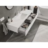 Mexen Orio Badezimmerschrank 140 cm mit Waschbecken Otis, 1 Schublade, weiß matt - 91A10-14023-1-BF01-W18M01