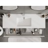 Mexen Orio Badezimmerschrank 140 cm mit Waschbecken Otis, 1 Schublade, weiß matt - 91A10-14023-1-BF01-W18M01