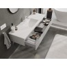 Mexen Orio Badezimmerschrank 140 cm mit Waschbecken Otis, 1 Schublade, grau matt/weiß matt - 91A10-14023-1-BF62-W18M01