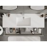 Mexen Orio Badezimmerschrank 140 cm mit Waschbecken Otis, 1 Schublade, grau matt/weiß matt - 91A10-14023-1-BF62-W18M01