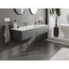 Mexen Orio Badezimmer-Unterschrank 140 cm mit Waschbecken Otis, 1 Schublade, grafit matt/weiß matt - 91A10-14023-1-BF66-W18M01