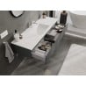 Mexen Orio Badezimmer-Unterschrank 140 cm mit Waschbecken Otis, 1 Schublade, grafit matt/weiß matt - 91A10-14023-1-BF66-W18M01