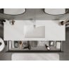 Mexen Orio Badezimmer-Unterschrank 140 cm mit Waschbecken Otis, 1 Schublade, grafit matt/weiß matt - 91A10-14023-1-BF66-W18M01