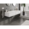 Mexen Orio Badezimmerschrank 140 cm mit Waschbecken Vela, 1 Schublade, weiß matt - 91A10-14023-1-BF01-W23M01
