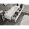 Mexen Orio Badezimmerschrank 140 cm mit Waschbecken Vela, 1 Schublade, weiß matt - 91A10-14023-1-BF01-W23M01