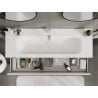 Mexen Orio Badezimmerschrank 140 cm mit Waschbecken Vela, 1 Schublade, weiß matt - 91A10-14023-1-BF01-W23M01