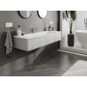 Mexen Orio Badezimmerunterschrank 140 cm mit Waschbecken Vela, 1 Schublade, grau matt/weiß matt - 91A10-14023-1-BF62-W23M01