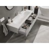 Mexen Orio Badezimmerunterschrank 140 cm mit Waschbecken Vela, 1 Schublade, grau matt/weiß matt - 91A10-14023-1-BF62-W23M01