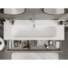 Mexen Orio Badezimmerunterschrank 140 cm mit Waschbecken Vela, 1 Schublade, grau matt/weiß matt - 91A10-14023-1-BF62-W23M01