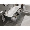 Mexen Orio Badezimmerschrank 140 cm mit Waschbecken Vela, 1 Schublade, Graphit matt/Weiß matt - 91A10-14023-1-BF66-W23M01
