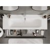 Mexen Orio Badezimmerschrank 140 cm mit Waschbecken Vela, 1 Schublade, Graphit matt/Weiß matt - 91A10-14023-1-BF66-W23M01