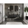 Mexen Orio Badezimmerschrank 140 cm mit Waschbecken Vela, 1 Schublade, schwarz matt - 91A10-14023-1-BF71-W23M71