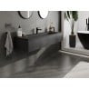 Mexen Orio Badezimmerschrank 140 cm mit Waschbecken Vela, 1 Schublade, schwarz matt - 91A10-14023-1-BF71-W23M71